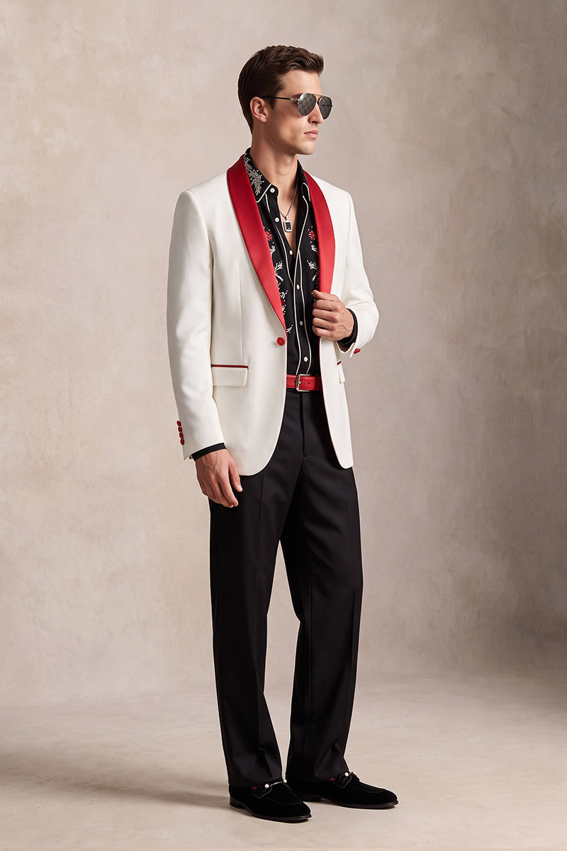 White 30% Merino Wool Blazers
