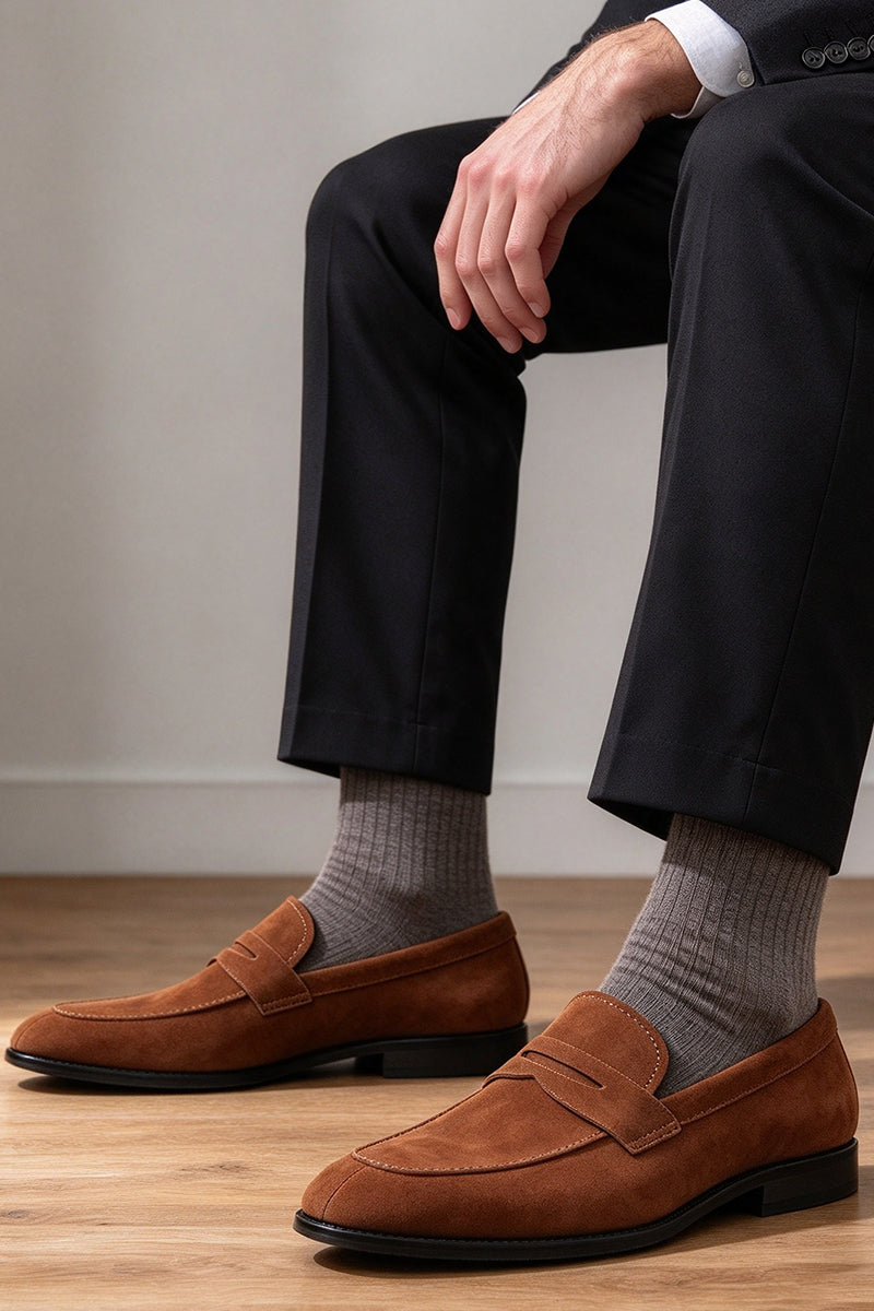 Men's Tan Loafters Shoes