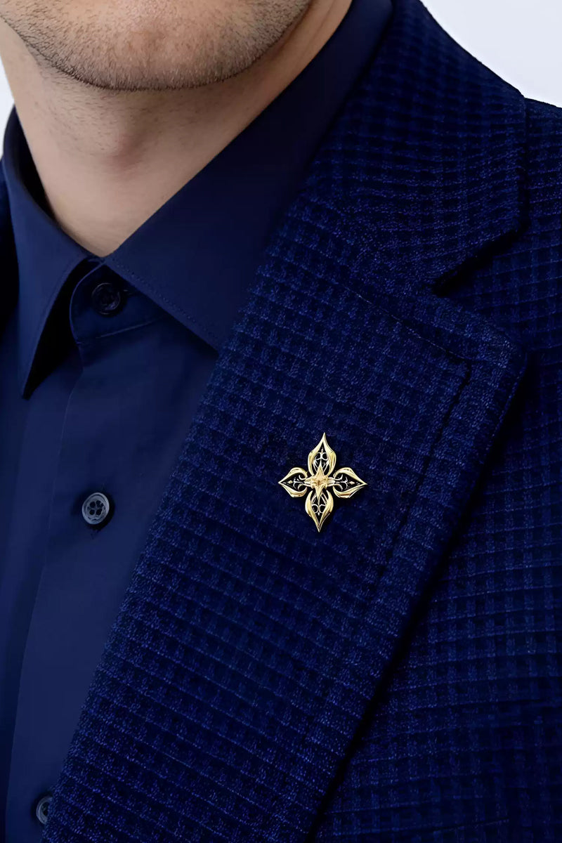 Men Vintage Gold Plated Lapel pin
