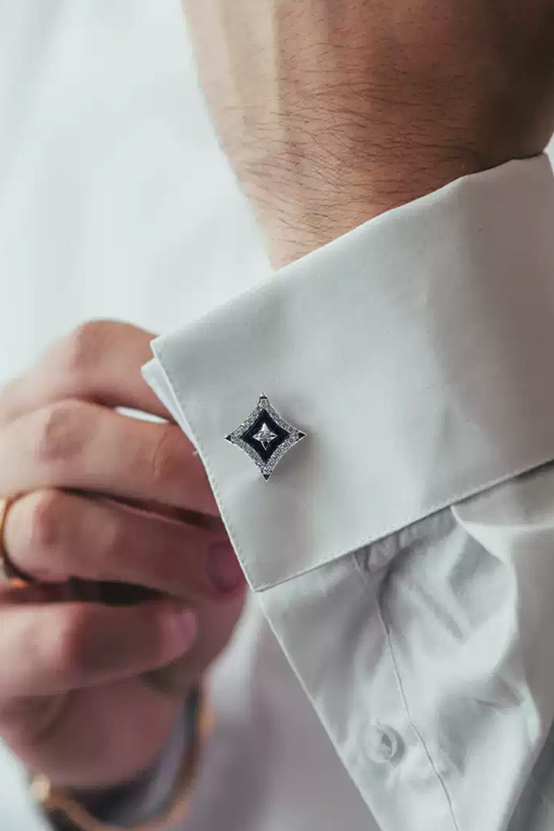 Men Sea Of Stars Brass Cufflinks