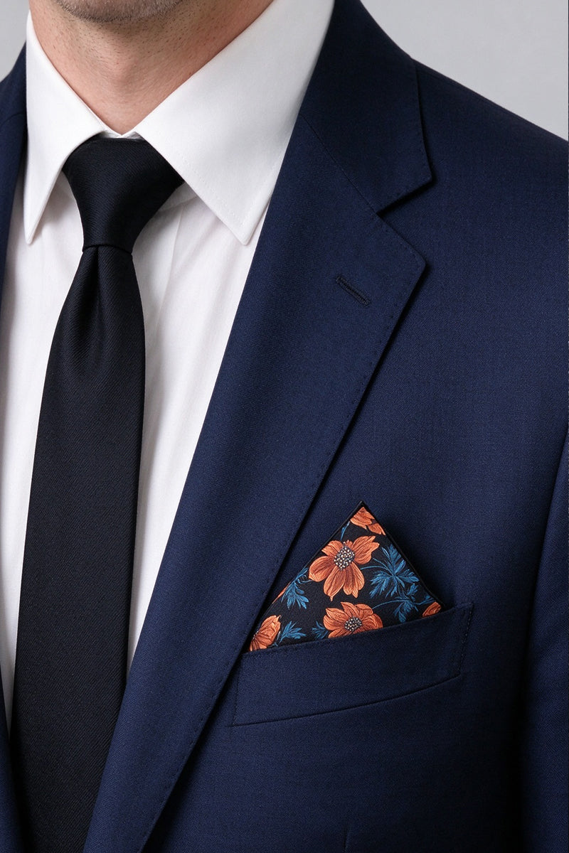 Men's Black Pocket Squares