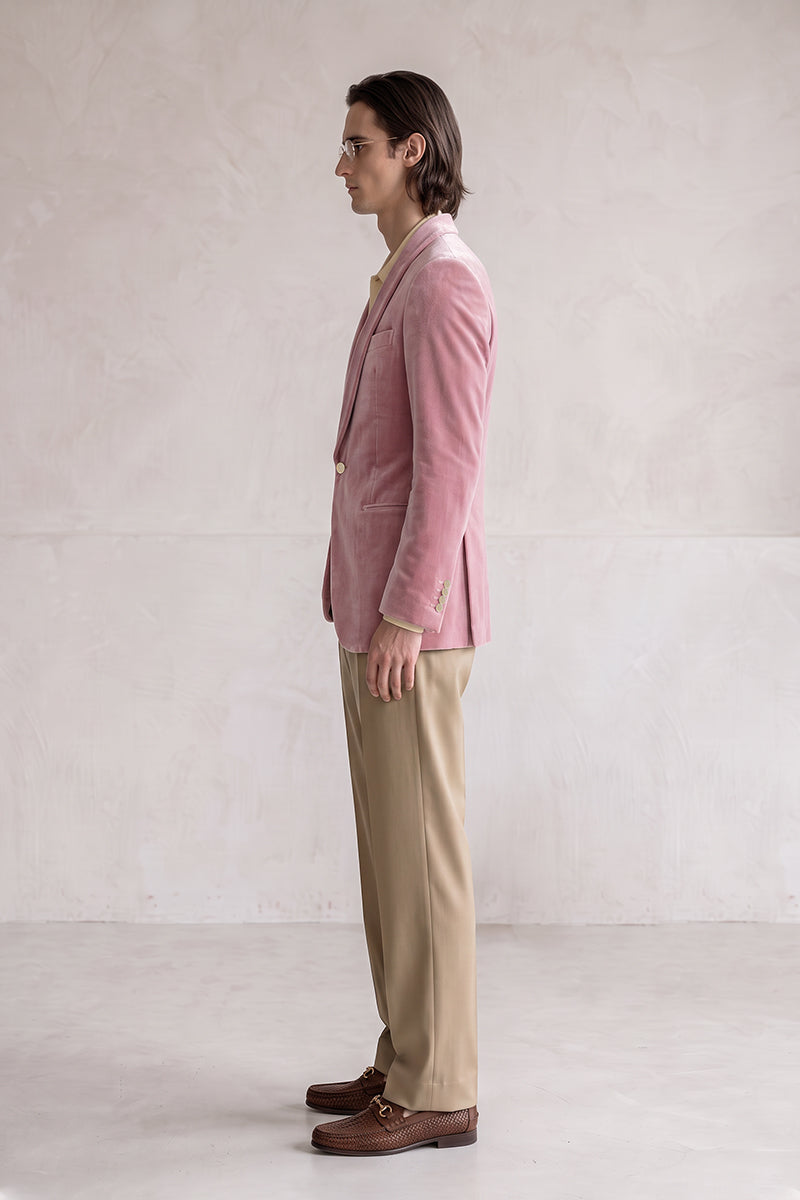 Pink 100% Velvet Blazers