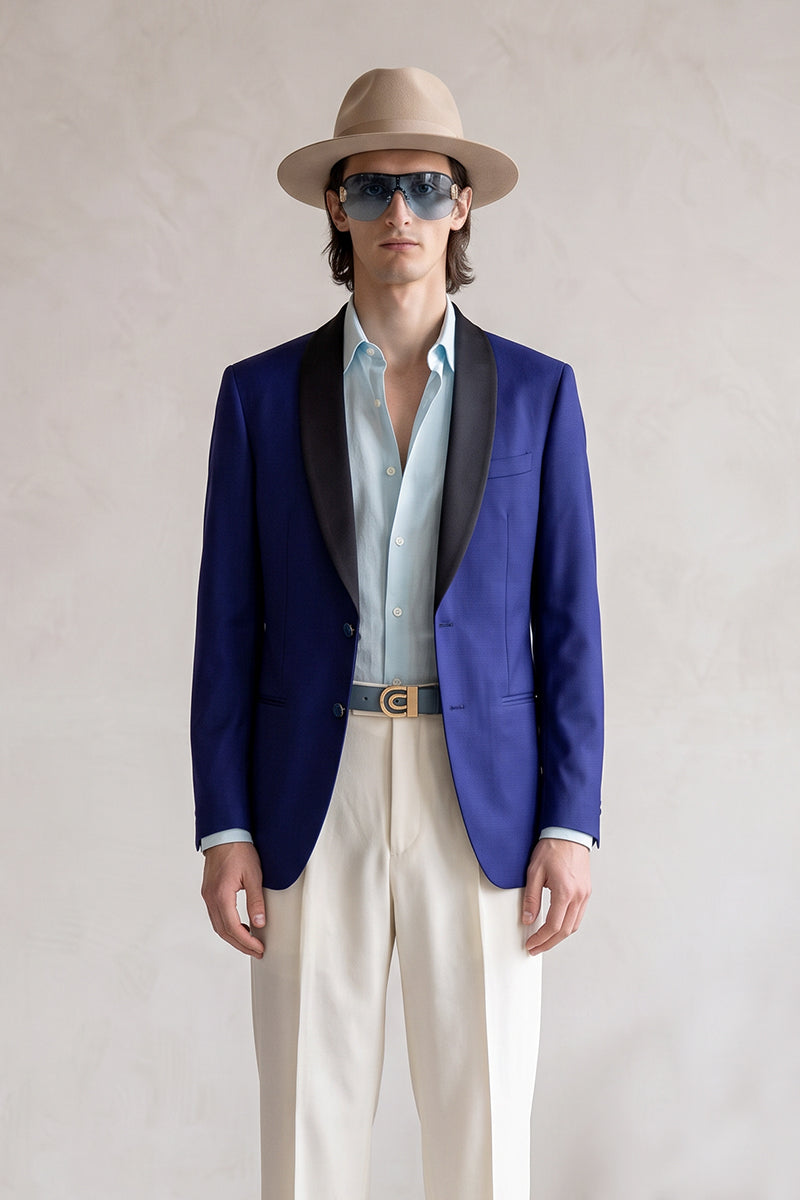 Deep Blue 100% Merino Wool Blazers