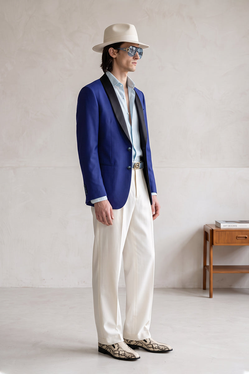 Deep Blue 100% Merino Wool Blazers