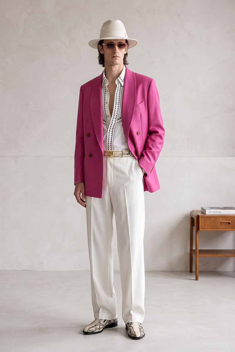 Fuchsia 100% Merino Wool Blazers