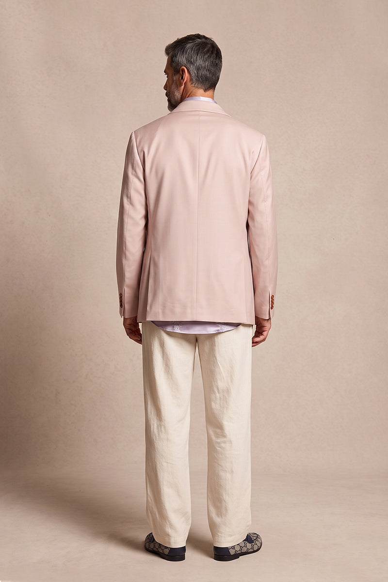 Pink 100% Merino Wool Blazers