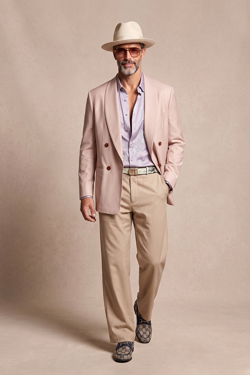 Pink 100% Merino Wool Blazers