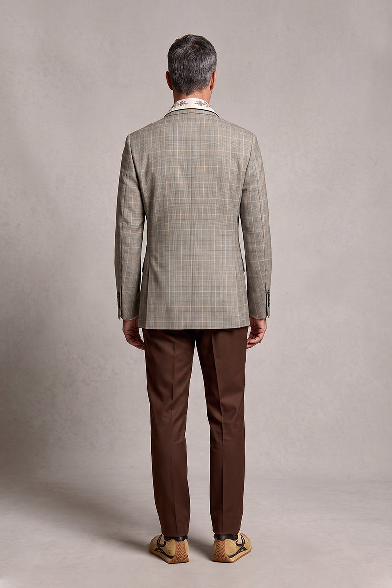 Brown 100% Merino Wool Blazers