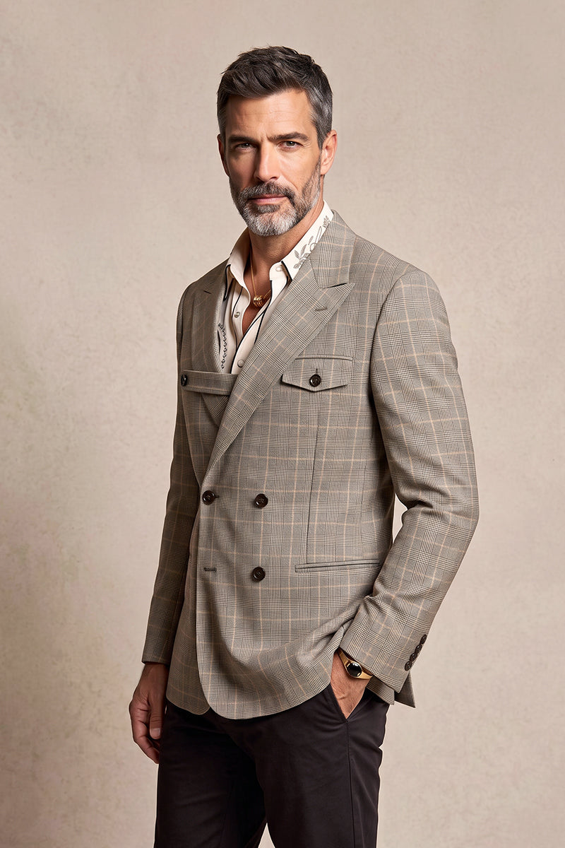 Brown 100% Merino Wool Blazers