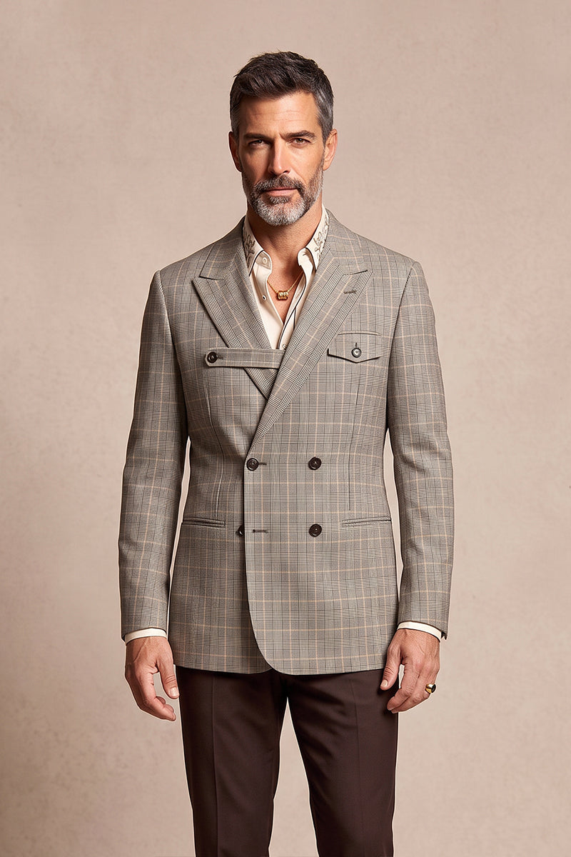 Brown 100% Merino Wool Blazers