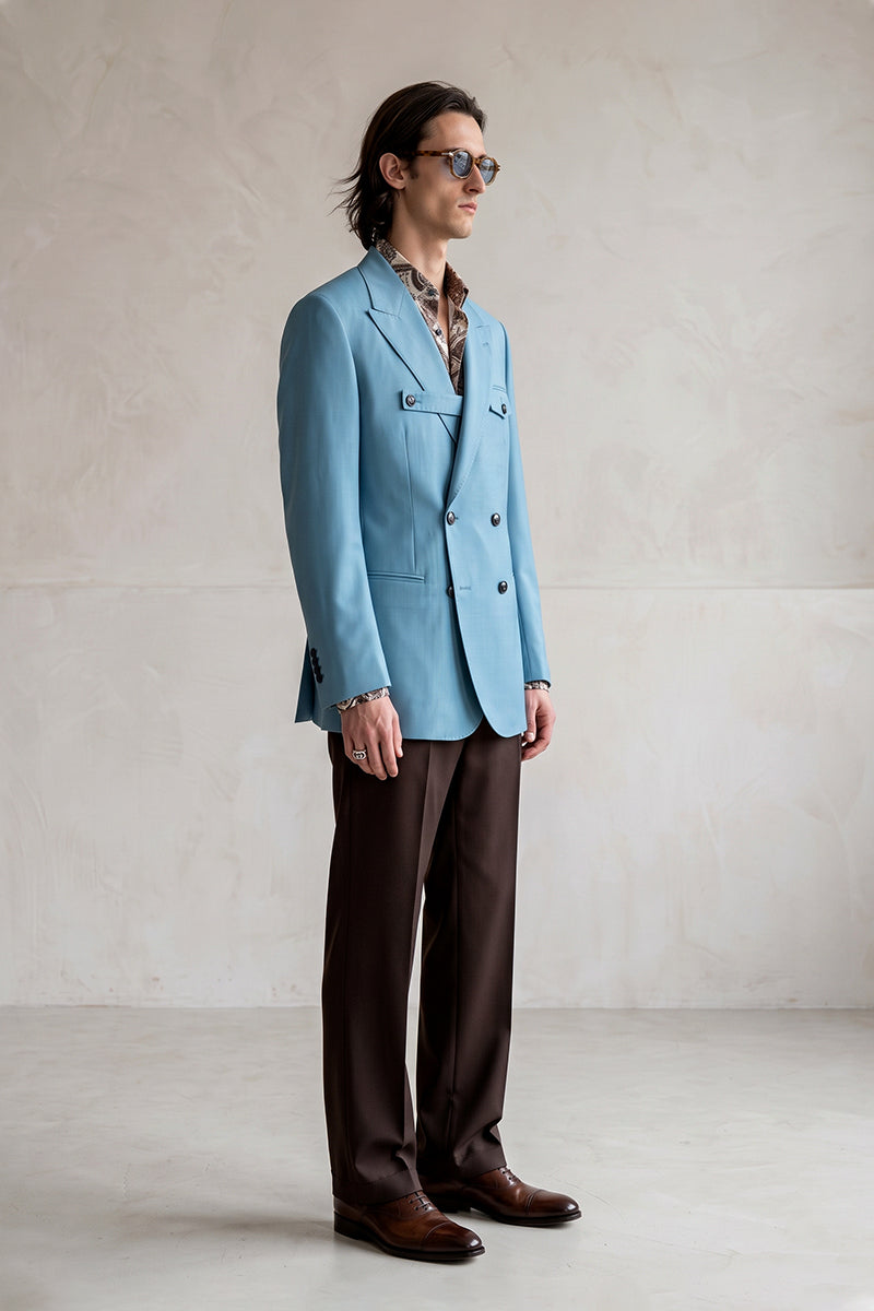 Blue 100% Merino Wool Blazers