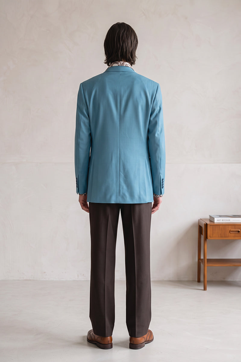 Blue 100% Merino Wool Blazers