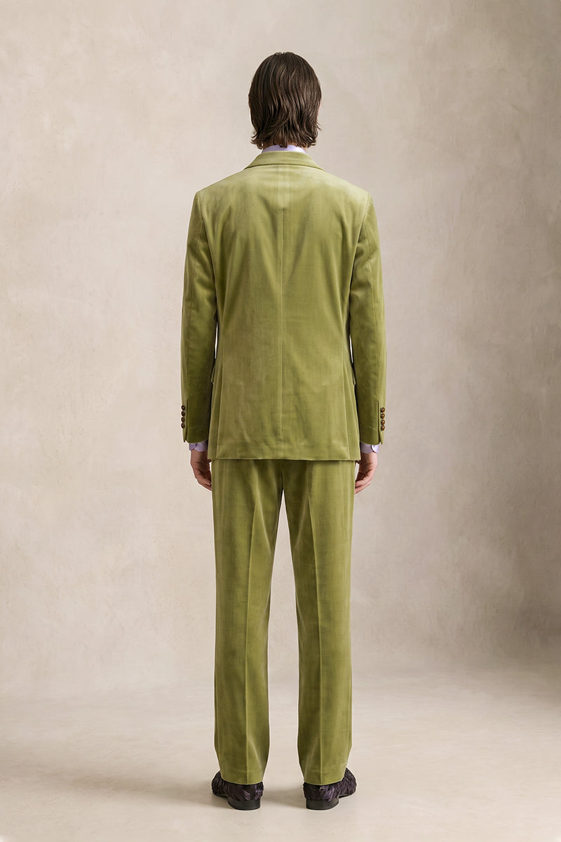 Olive Green 100% Velvet Suits