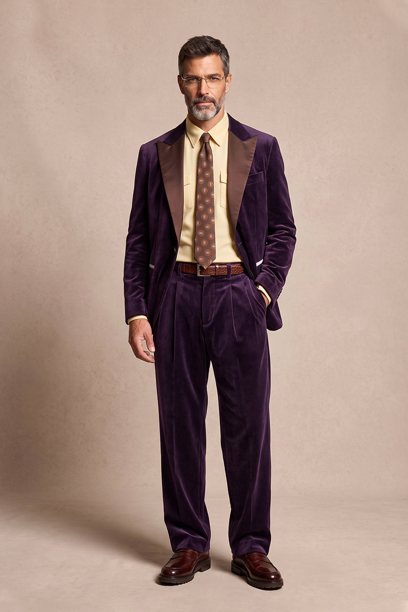 Deep Purple 100% Velvet Suits