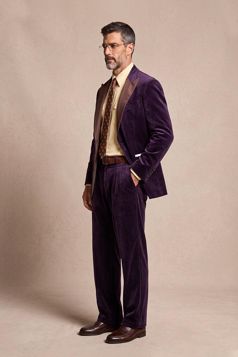 Deep Purple 100% Velvet Suits
