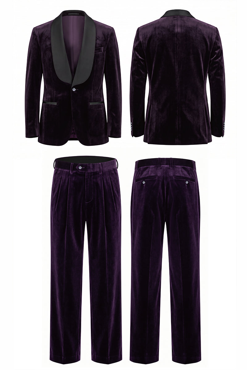 Deep Purple 100% Velvet Blazers