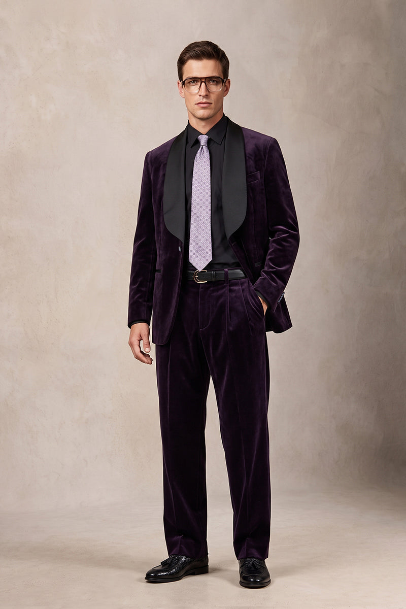 Deep Purple 100% Velvet Blazers