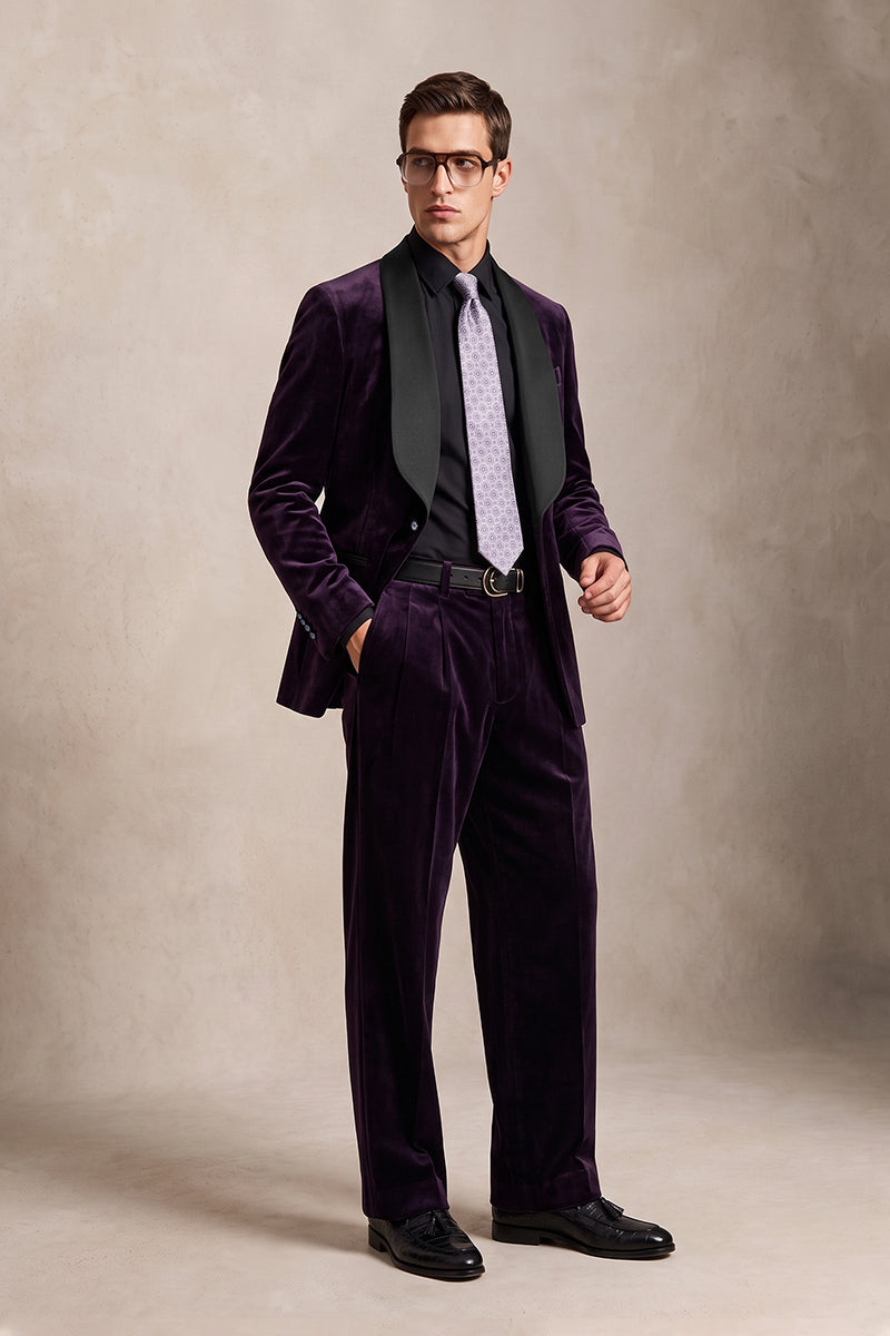 Deep Purple 100% Velvet Blazers
