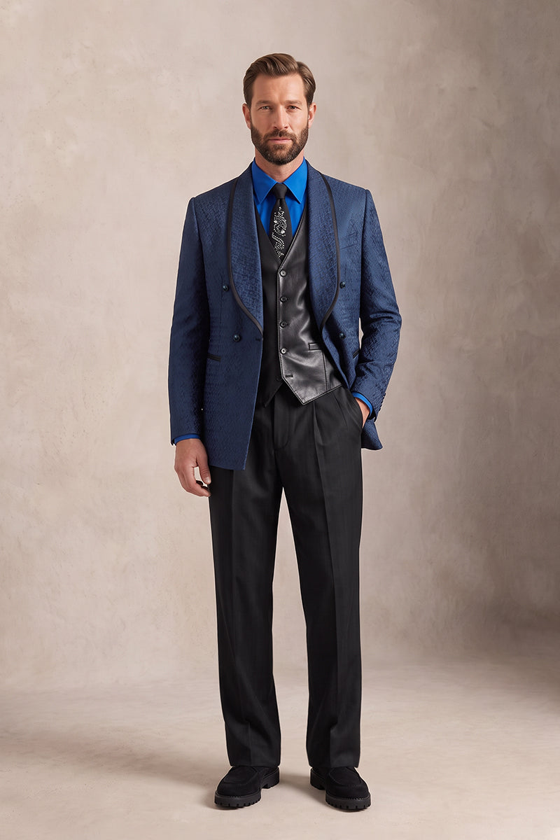 Deep Blue 100% Velvet Suits