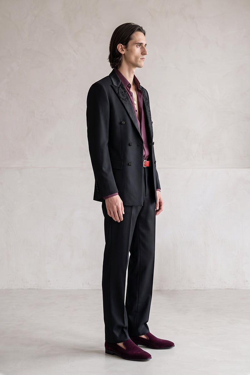 Black 30% Merino Wool Suits