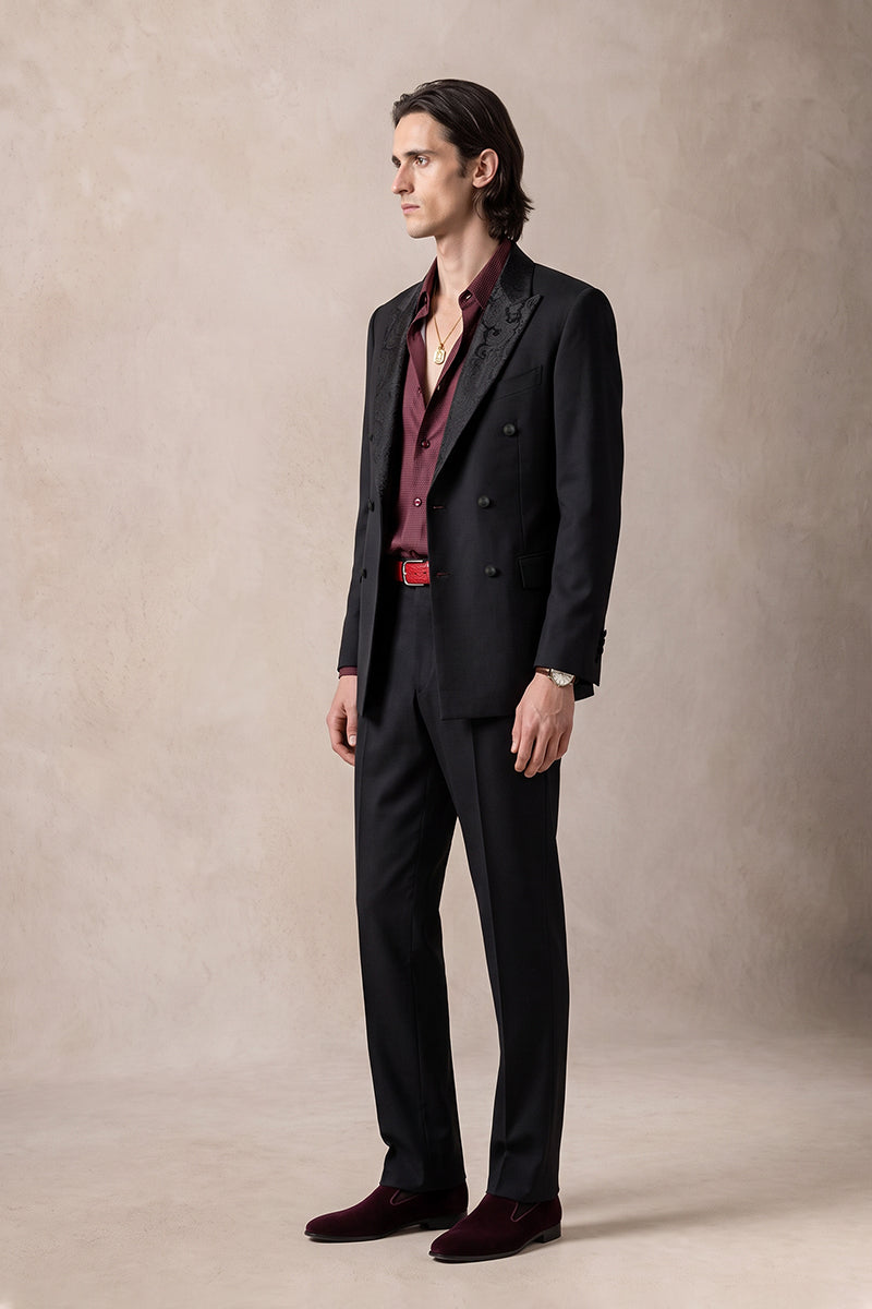 Black 30% Merino Wool Suits
