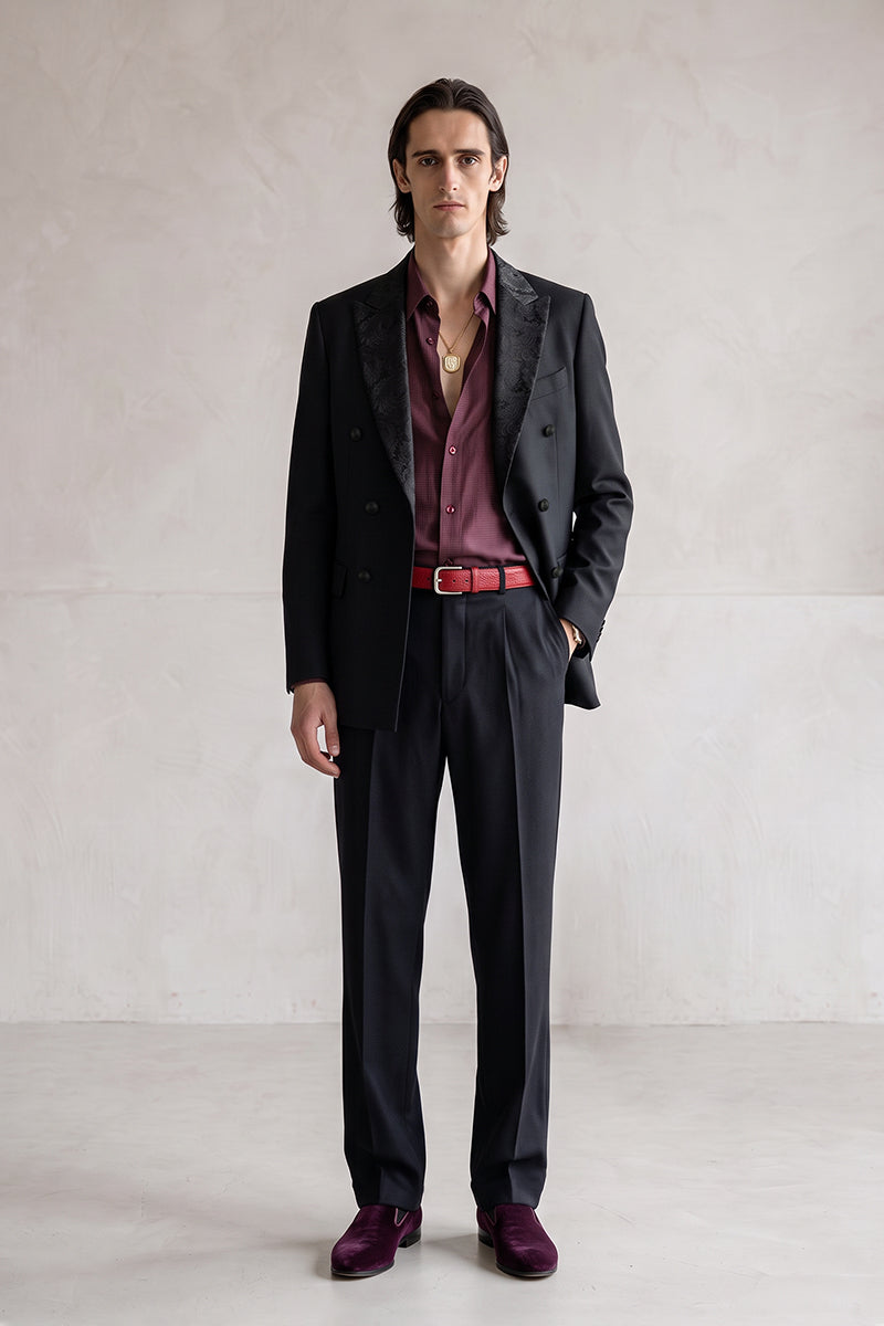 Black 30% Merino Wool Suits