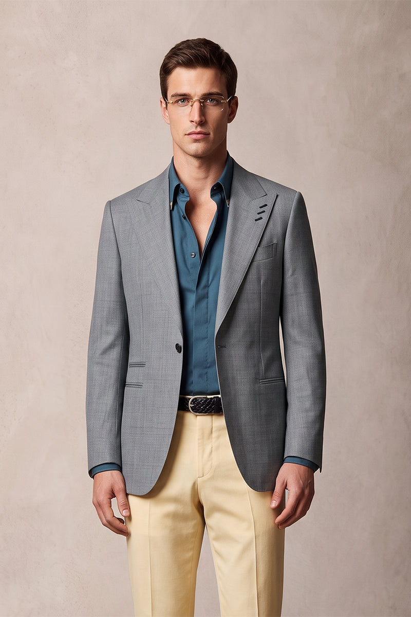 Gray 70% Merino Wool Blazers