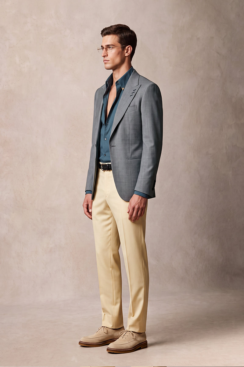 Gray 70% Merino Wool Blazers