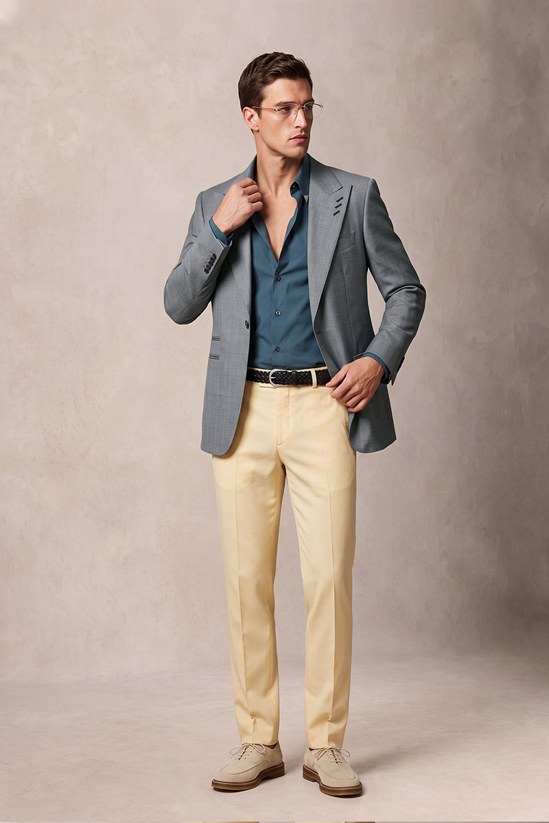 Gray 70% Merino Wool Blazers