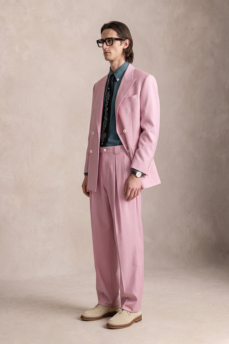 Pink 30% Merino Wool Blazers