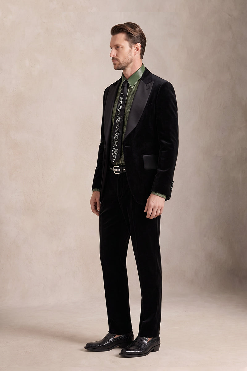 Black 100% Velvet Suits