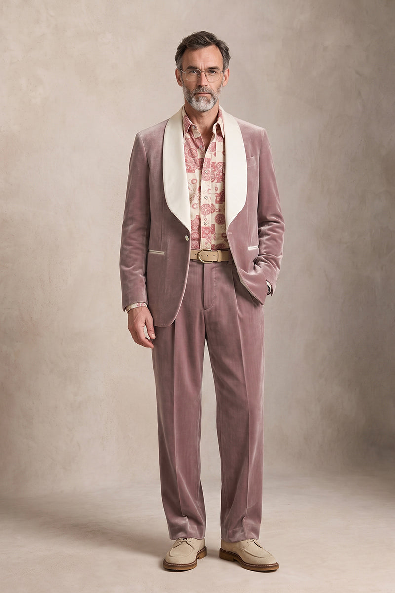 Dusty Rose 100% Velvet Suits