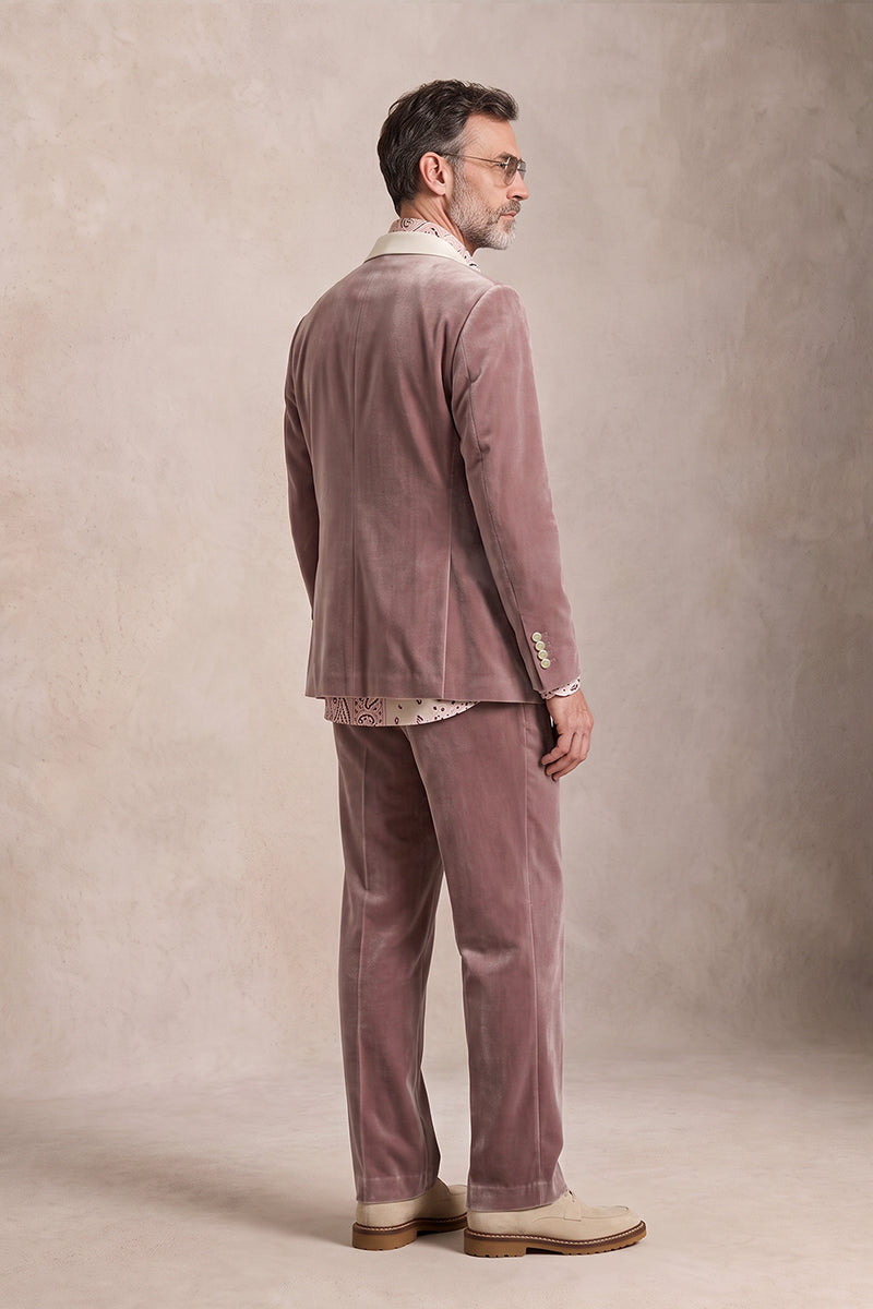 Dusty Rose 100% Velvet Suits