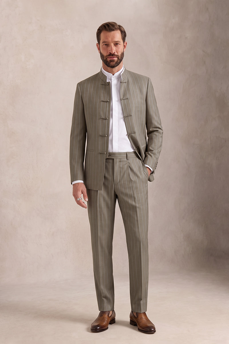 Khaki 50% Merino Wool Suits