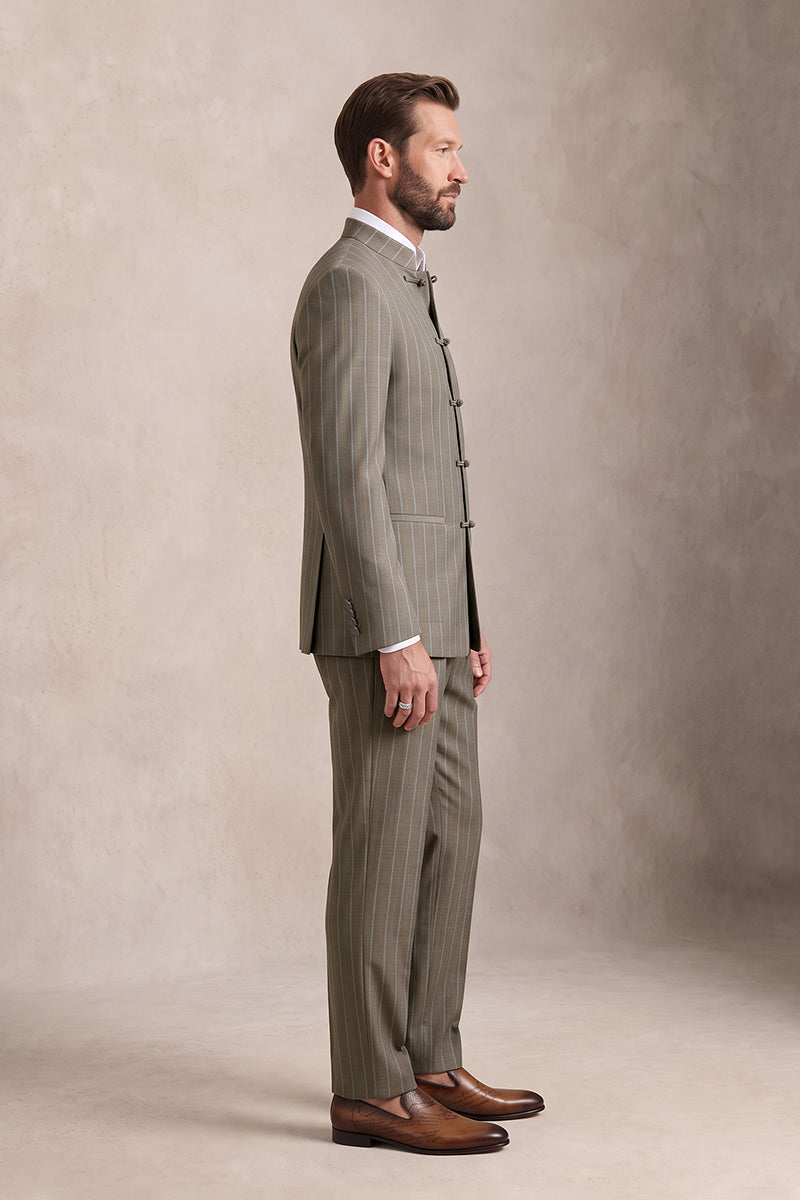 Khaki 50% Merino Wool Suits