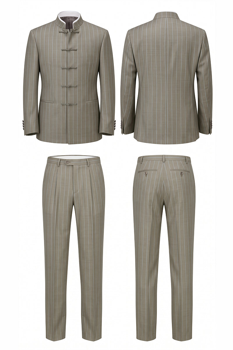 Khaki 50% Merino Wool Suits