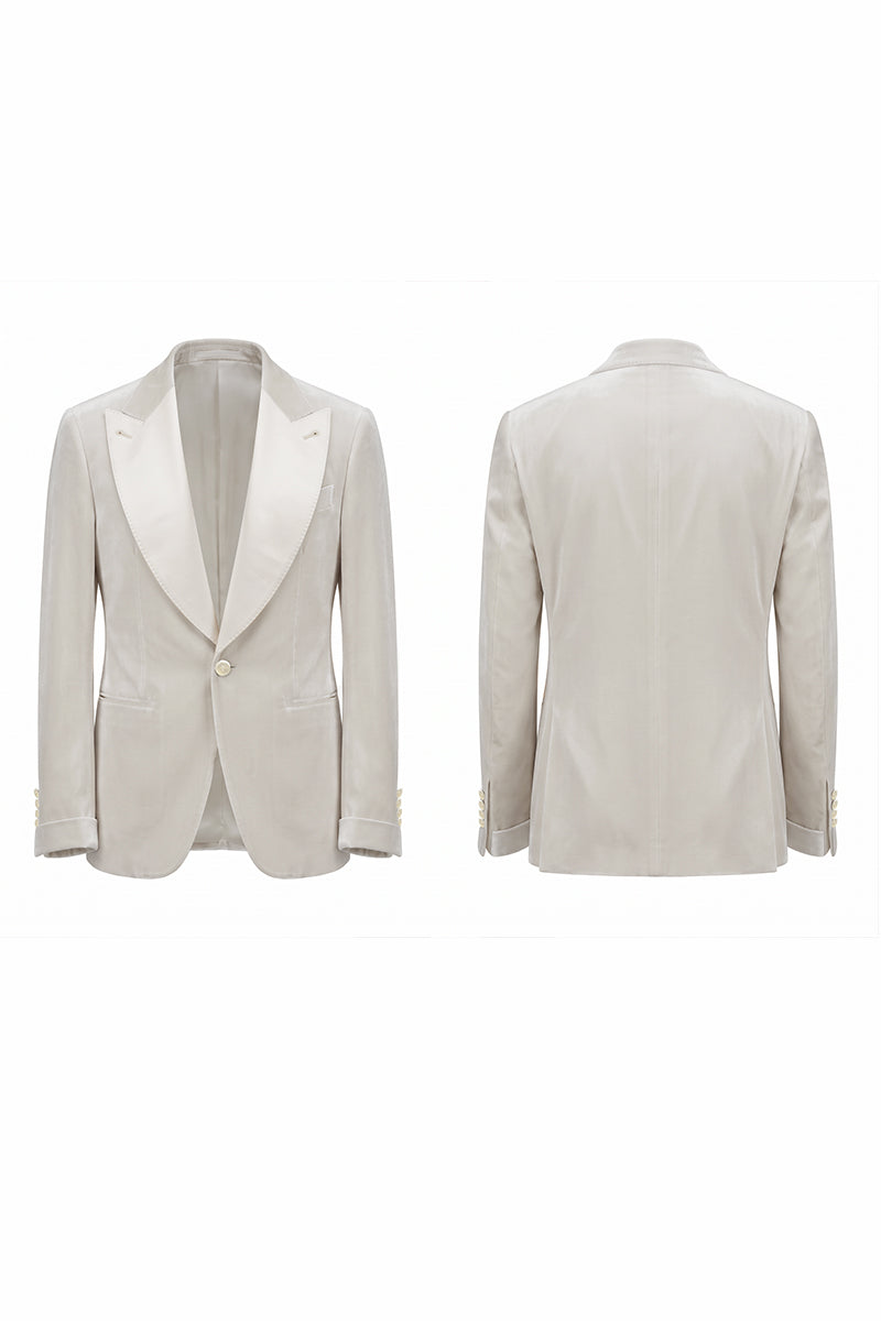 White 100% Velvet Blazers