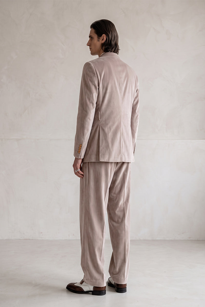 Light Brown 100% Velvet Suits
