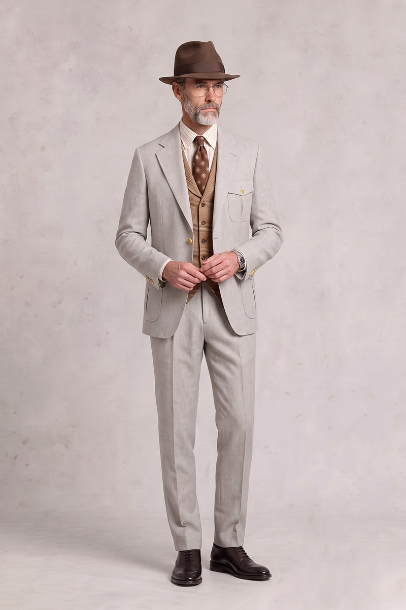 Light Oat 70% Merino Wool Suits