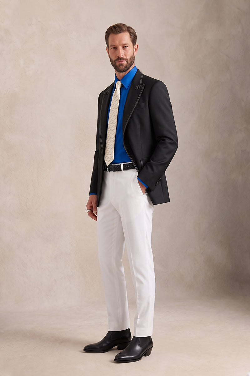 Black 30% Merino Wool Blazers