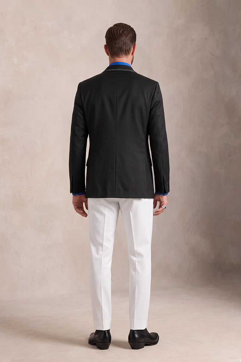 Black 30% Merino Wool Blazers
