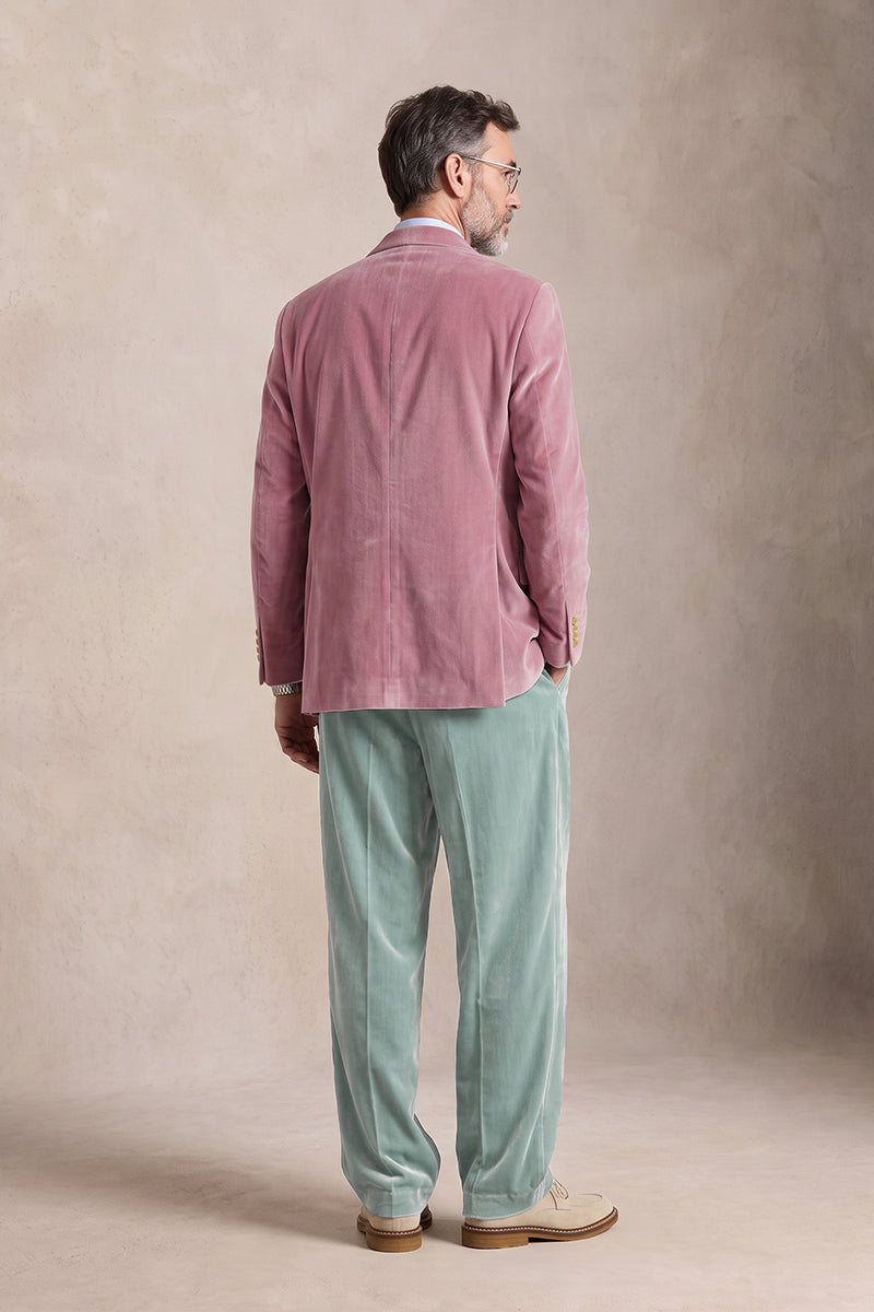 Pink 100% Velvet Suits