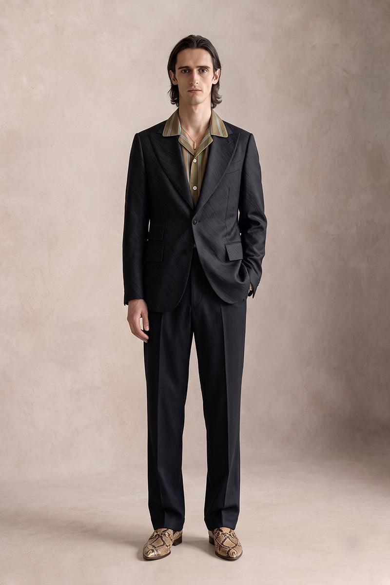 Black 82% Jacquard Suits