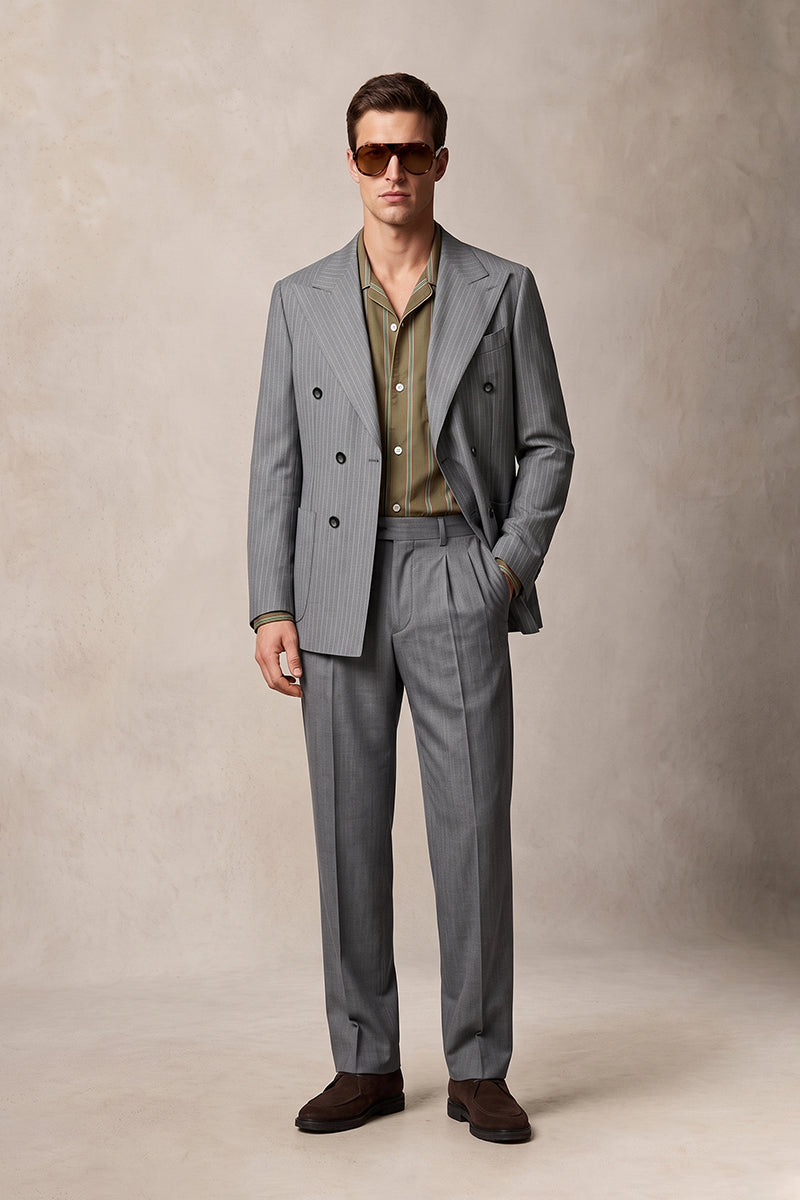 Gray 50% Merino Wool Suits