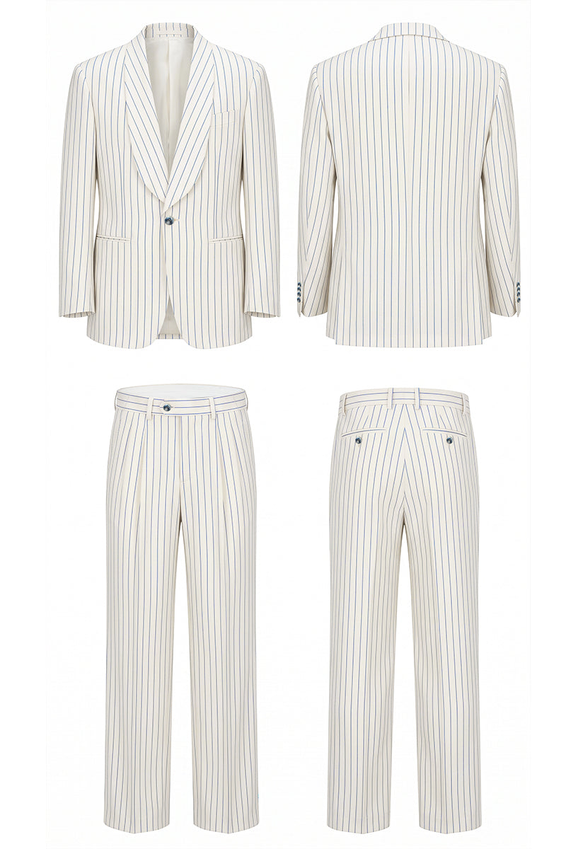 White 50% Merino Wool Suits
