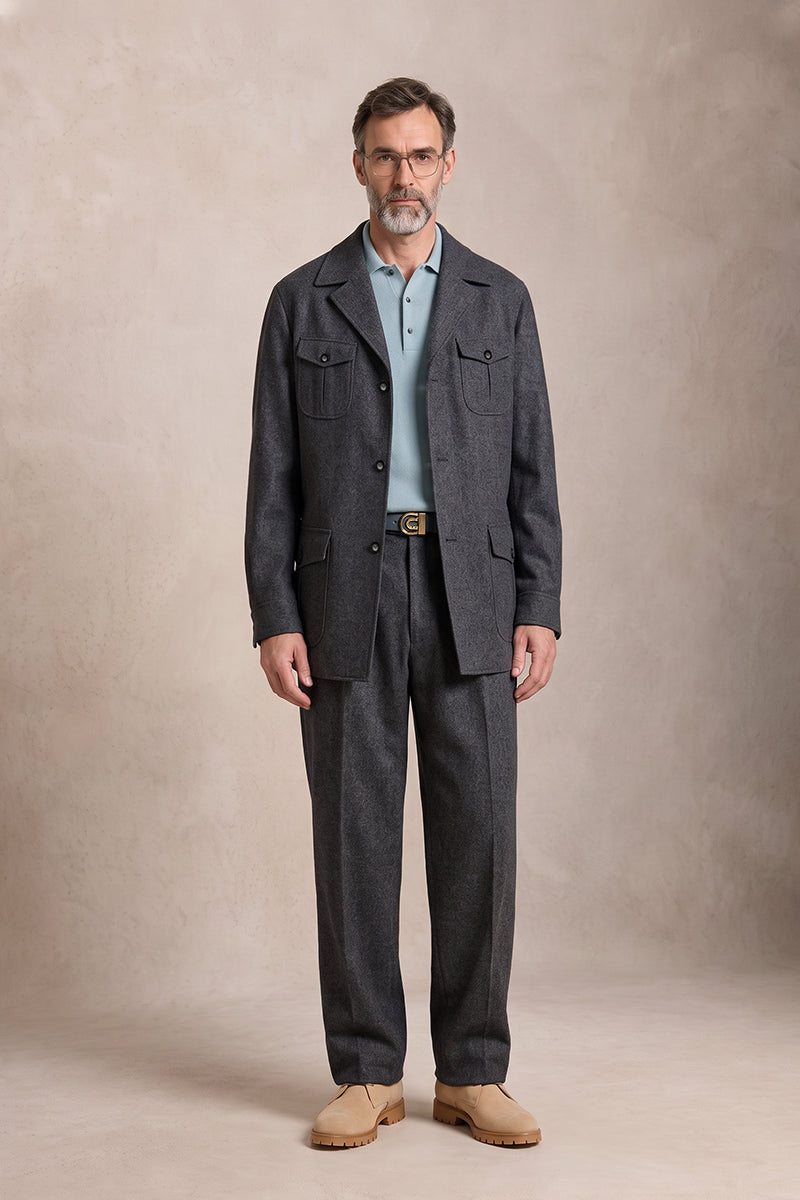 Gray 70% Merino Wool Suits