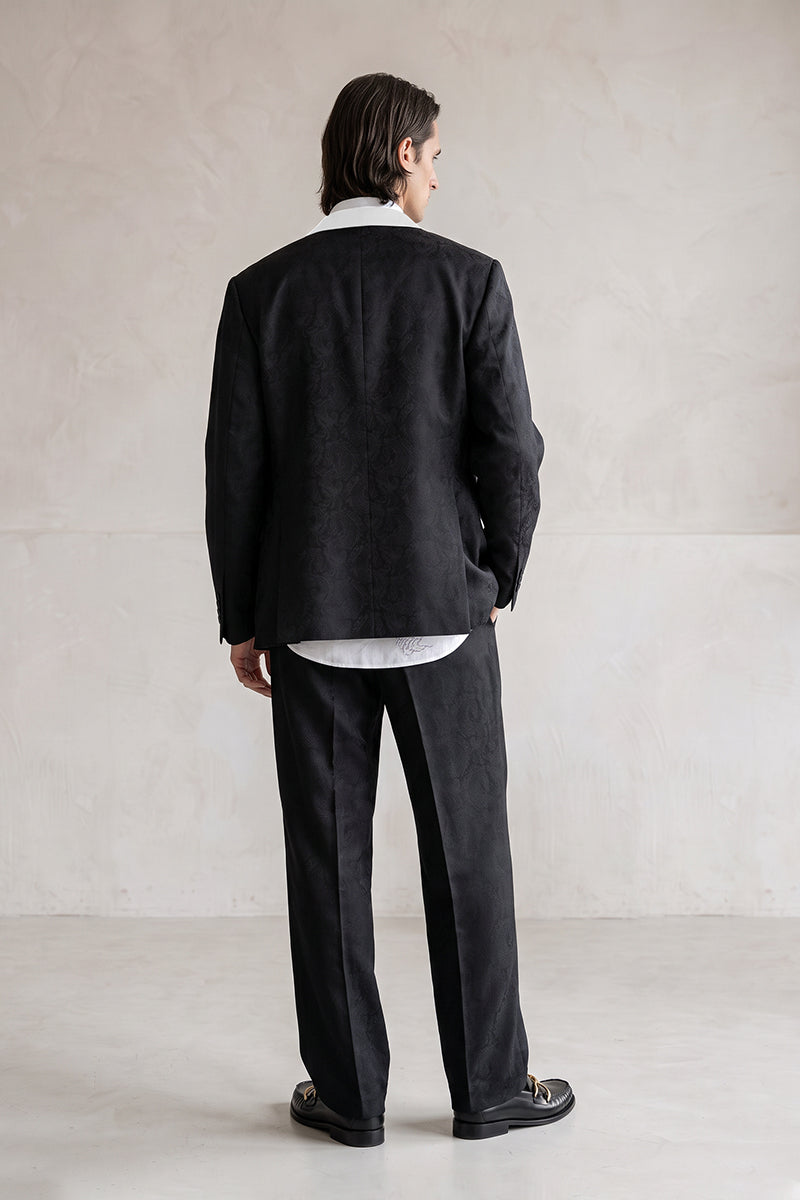 Black 82% Jacquard Suits