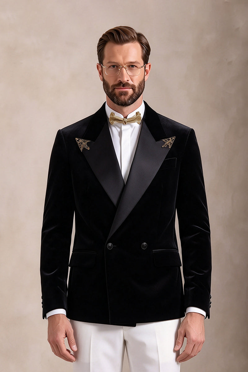 Black 100% Velvet Blazers