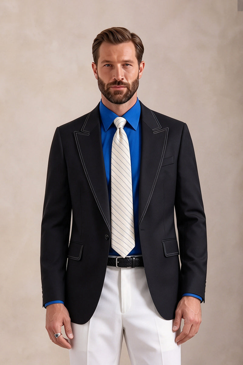 Black 30% Merino Wool Blazers