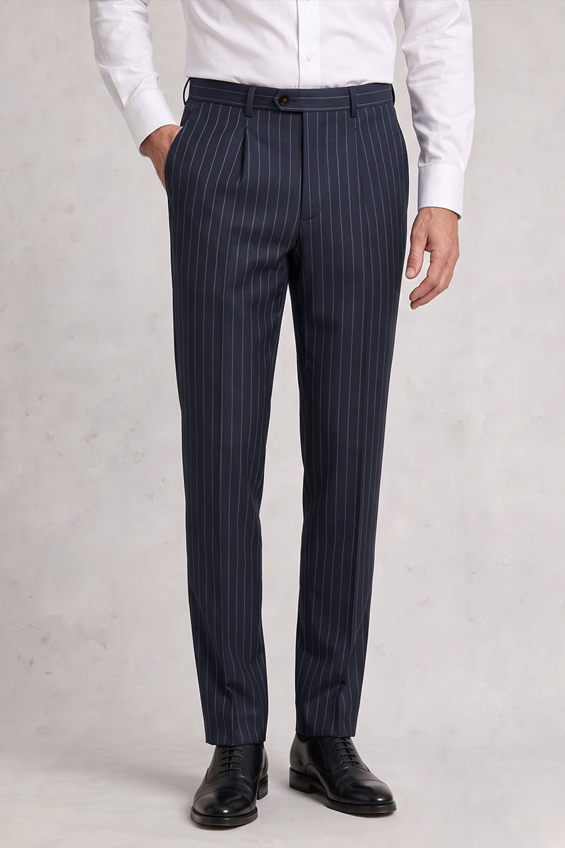 Blaue Merinowollhose